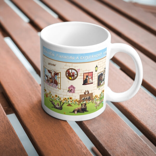 Caneca "Mais um dia sem exploração animal" - Imagem 5