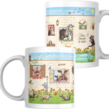 Caneca "Mais um dia sem exploração animal"
