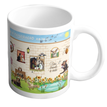 Caneca "Mais um dia sem exploração animal"