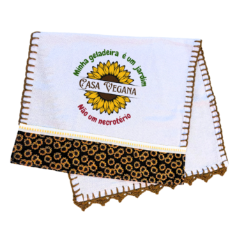 Pano de prato "Minha geladeira é um jardim"