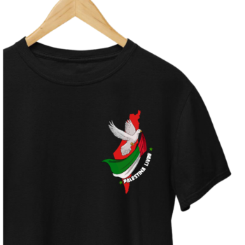 Camiseta "Palestina livre" Frente e/ou verso
