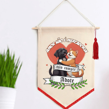 Flâmula "Não compre, adote"