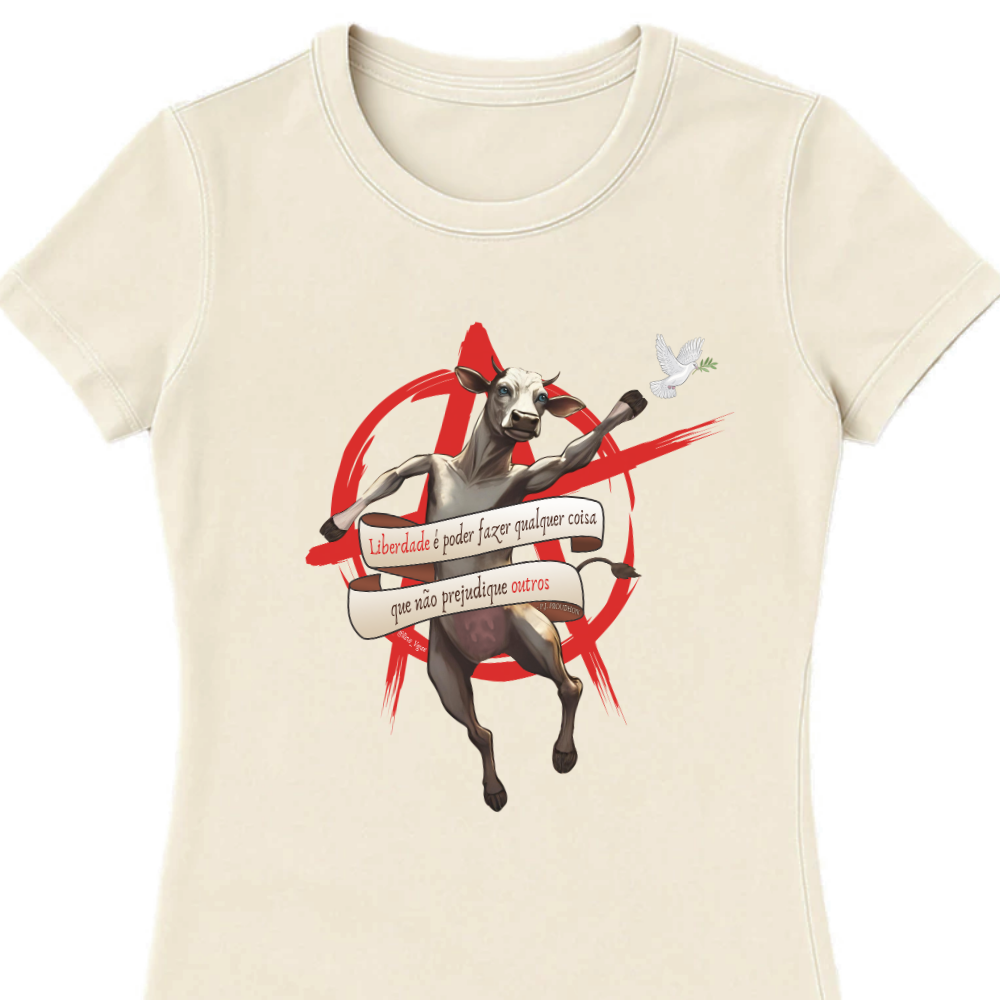 Camiseta/ Baby look "Liberdade" 100% algodão - Imagem 7
