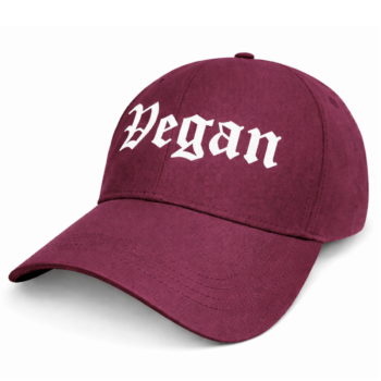 Boné Ajustável de algodão "Vegan" - Vinho