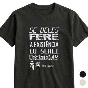 Camiseta 100% algodão "Resistência"