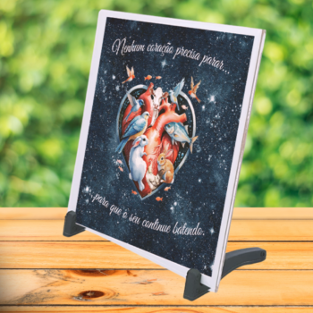 Azulejo decorativo 15x15cm "Coração"