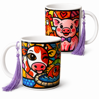Caneca de cerâmica"Vegan porque toda vida importa"