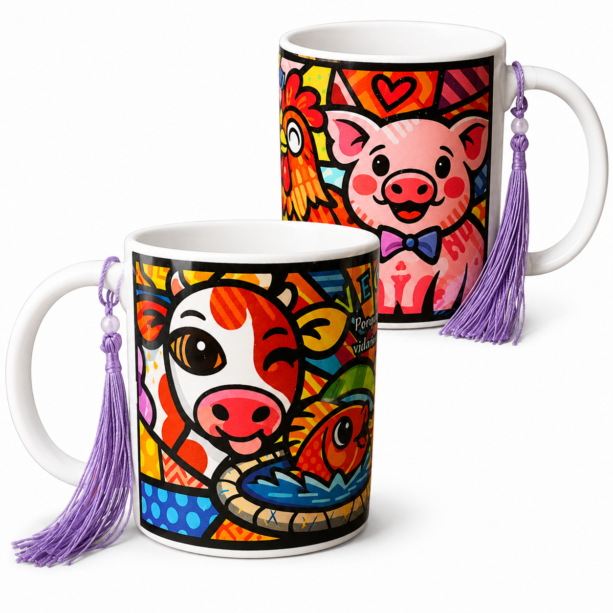 Caneca de cerâmica"Vegan porque toda vida importa"