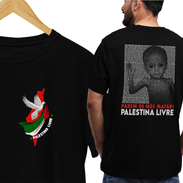 Camiseta "Palestina livre" Frente e/ou verso - Imagem 3