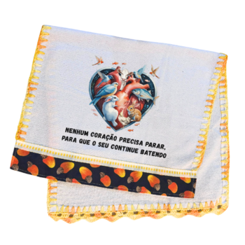 Pano de prato "Nenhum coração precisa parar"