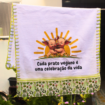 Pano de prato "Cada prato vegano"