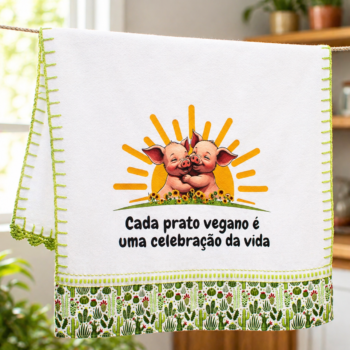 Pano de prato "Cada prato vegano"