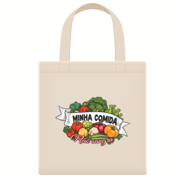 Ecobag básica algodão cru "Minha comida não sangra"