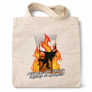 Ecobag básica algodão cru "Vegan LGBTQ+"