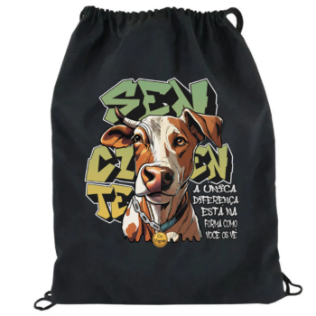 Mochila Saco Preta "Metades"