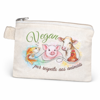 Bolsinha/ Necessaire 100% algodão "Vegan"