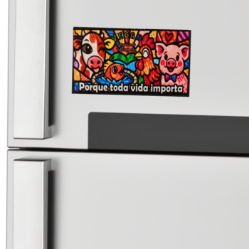 Imã de geladeira 9 x 5cm "Toda vida importa"