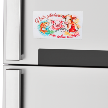 Imã de geladeira 9 x 5cm "Geladeira sem cadáver"