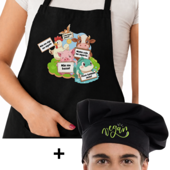 Kit Avental com touca chef