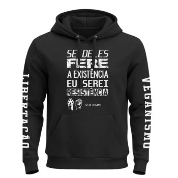 Moletom canguru flanelado c/ capuz "Resistência"