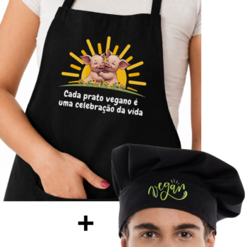 Kit Avental com touca chef