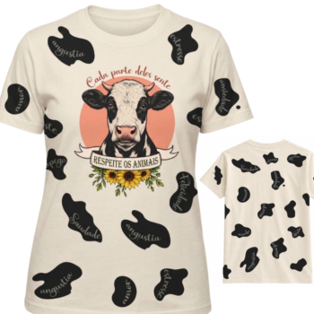 Camiseta/ Baby look "Todo animal sente"