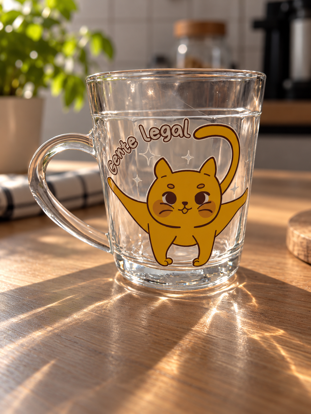 Caneca americano 200ml "Gato do yoga" - Imagem 4