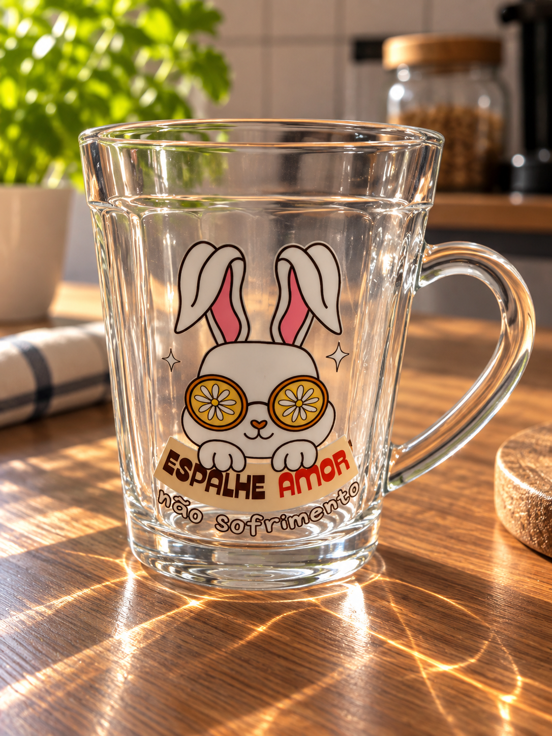 Caneca americano 200ml "Hippie vegan" - Imagem 5