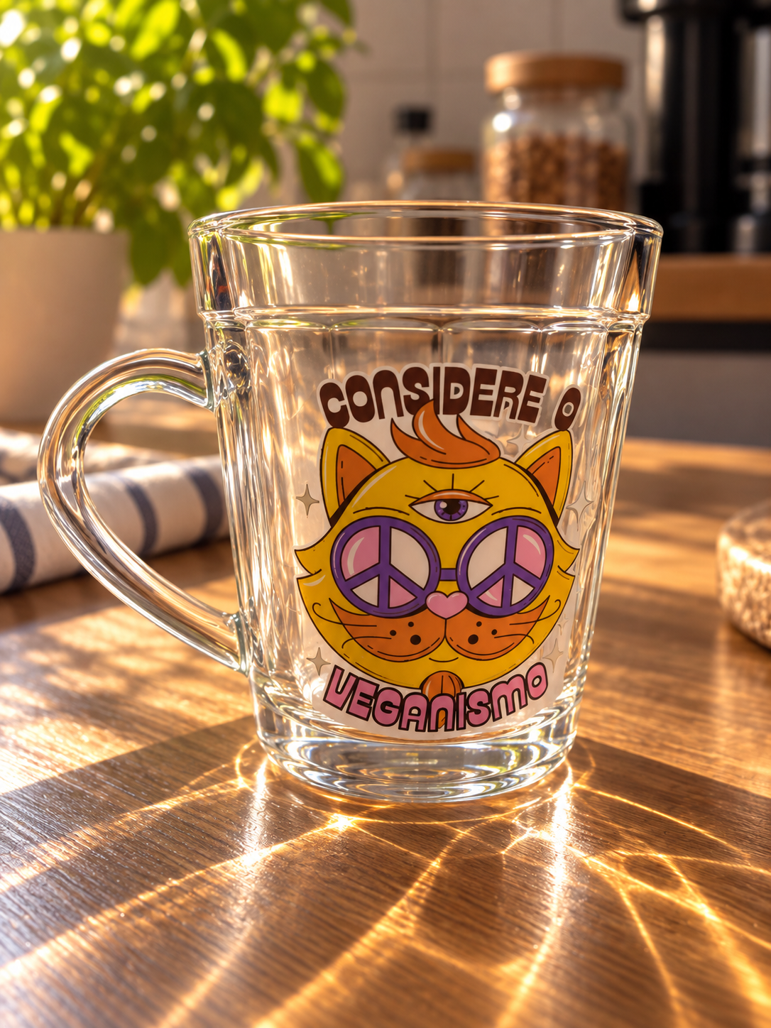 Caneca americano 200ml "Hippie vegan" - Imagem 4