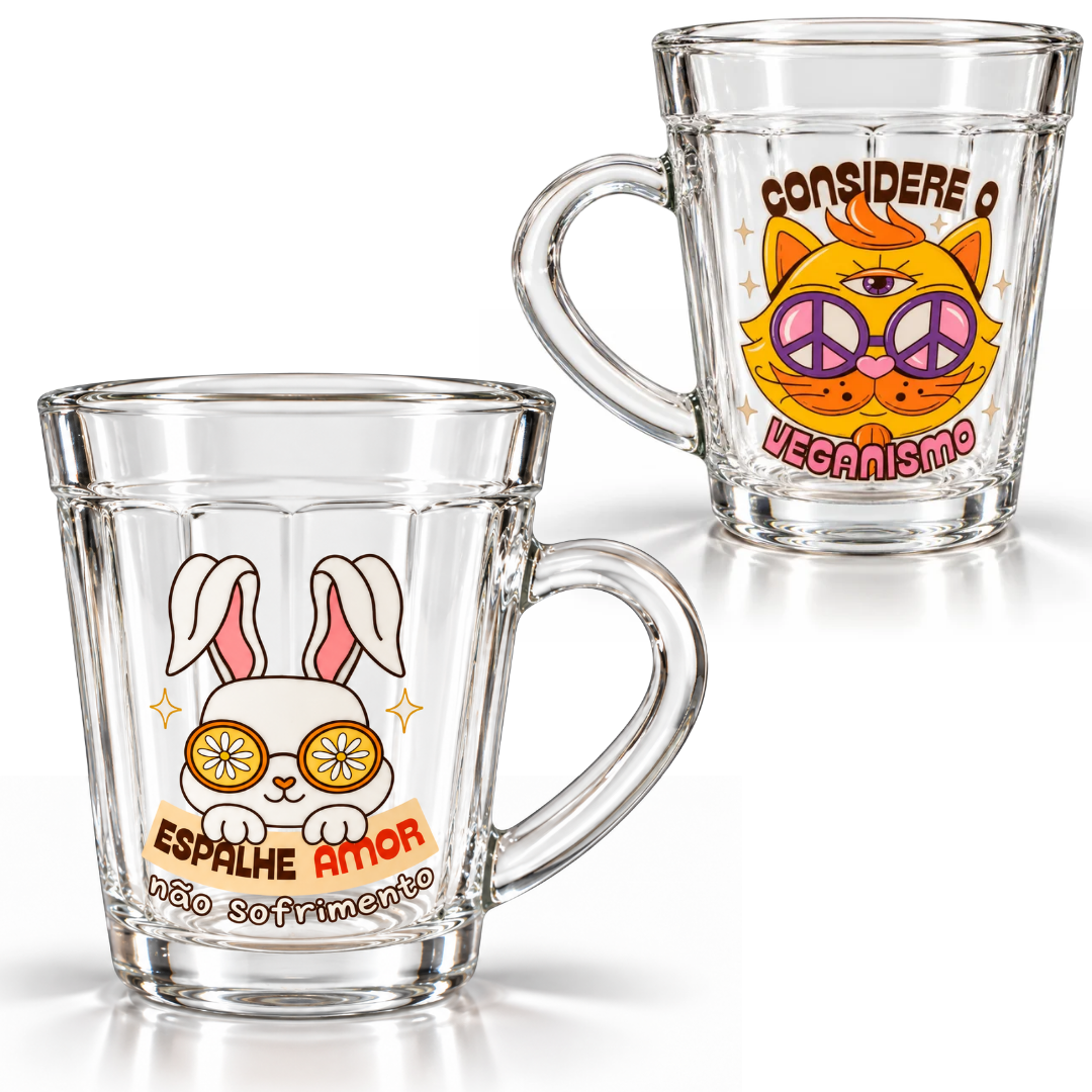 Caneca americano 200ml "Hippie vegan"