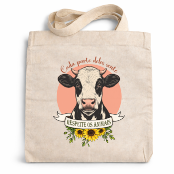 Ecobag 100% algodão "Animal sente"