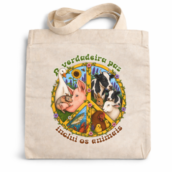 Ecobag 100% algodão "A verdadeira paz"