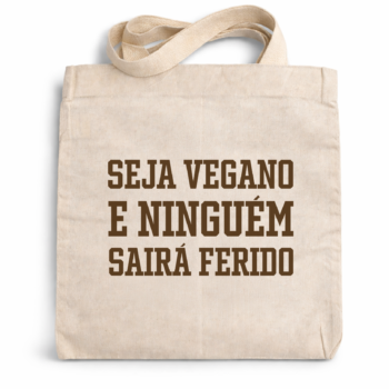 Ecobag 100% algodão "Seja vegano"