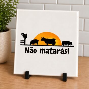 Azulejo decorativo 15x15cm "Não matarás"